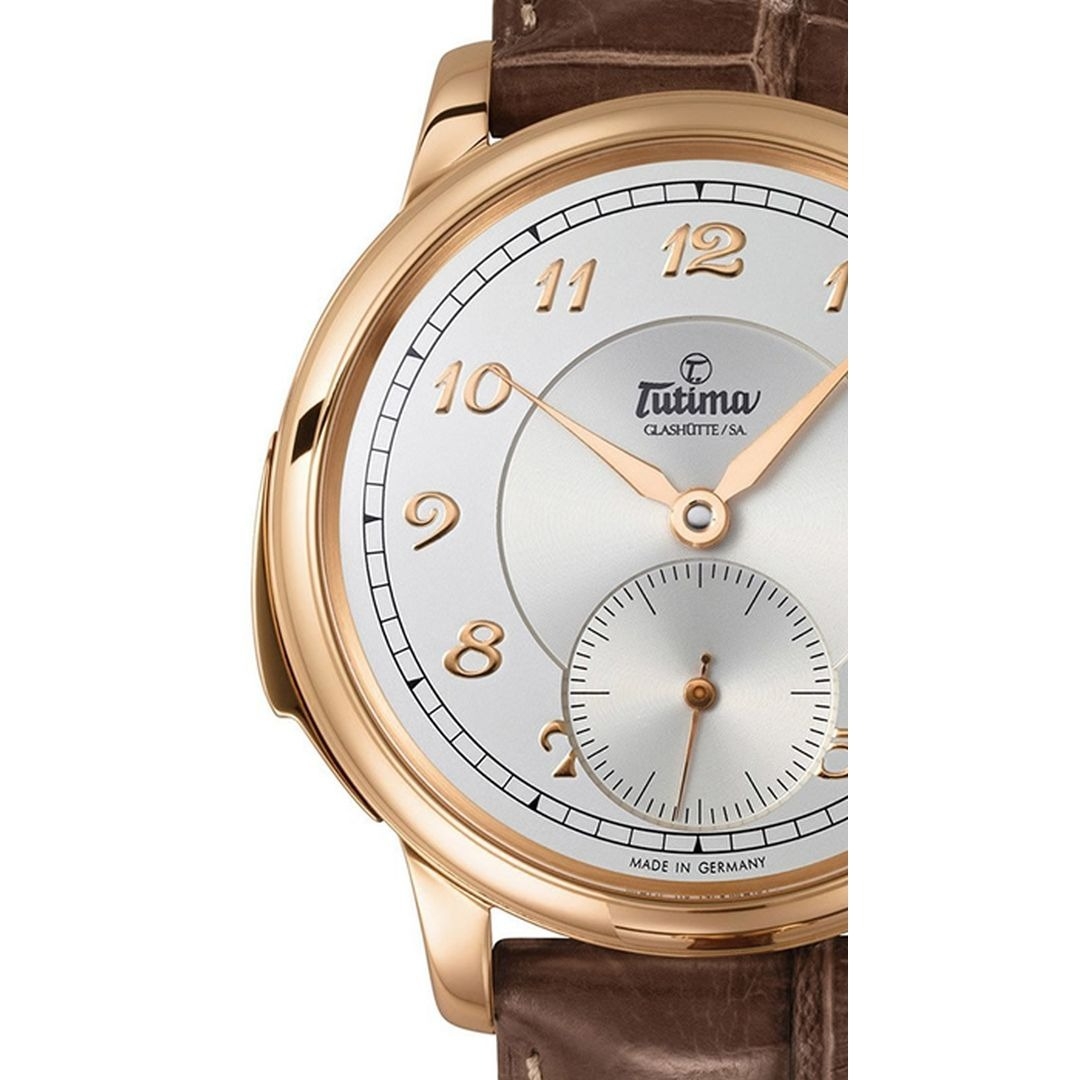 Tutima, dòng sản phẩm Hommage, Ref no: 6800-02, mặt số bạc