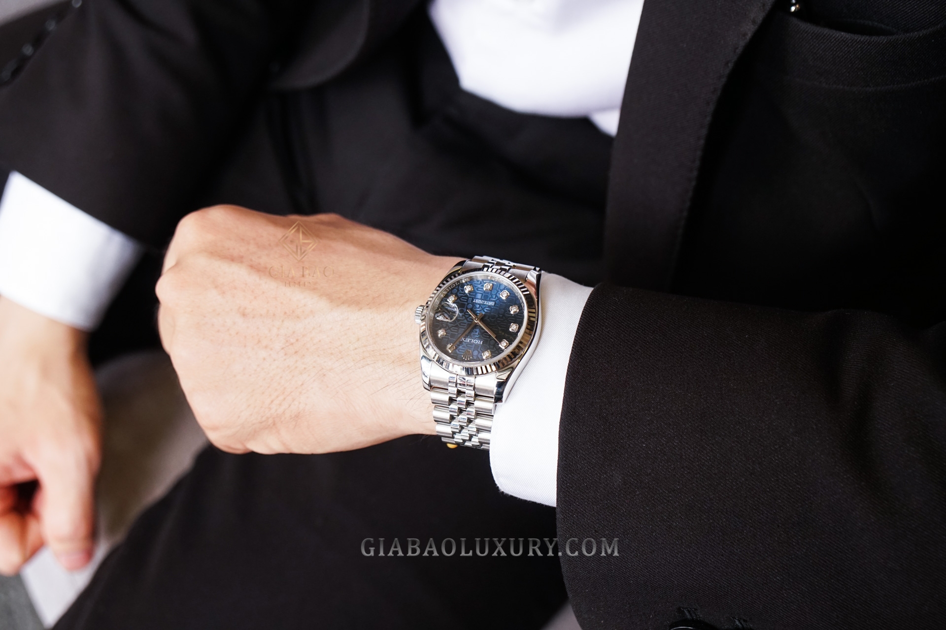 Đồng Hồ Rolex Datejust 36 116234 Mặt Số Vi Tính Xanh