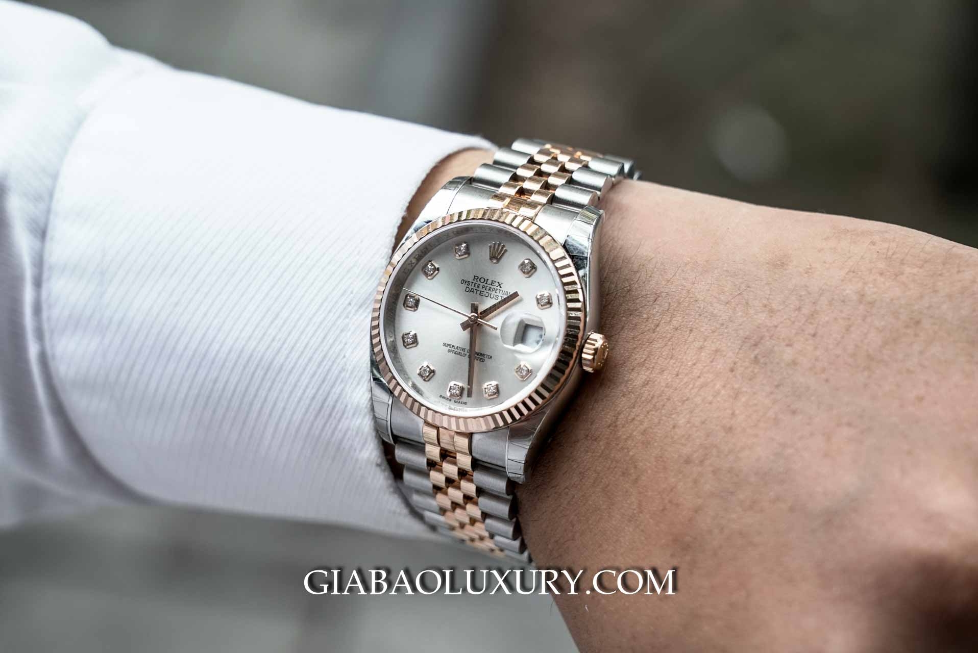 Đồng Hồ Rolex Datejust 116231 Mặt Số bạc