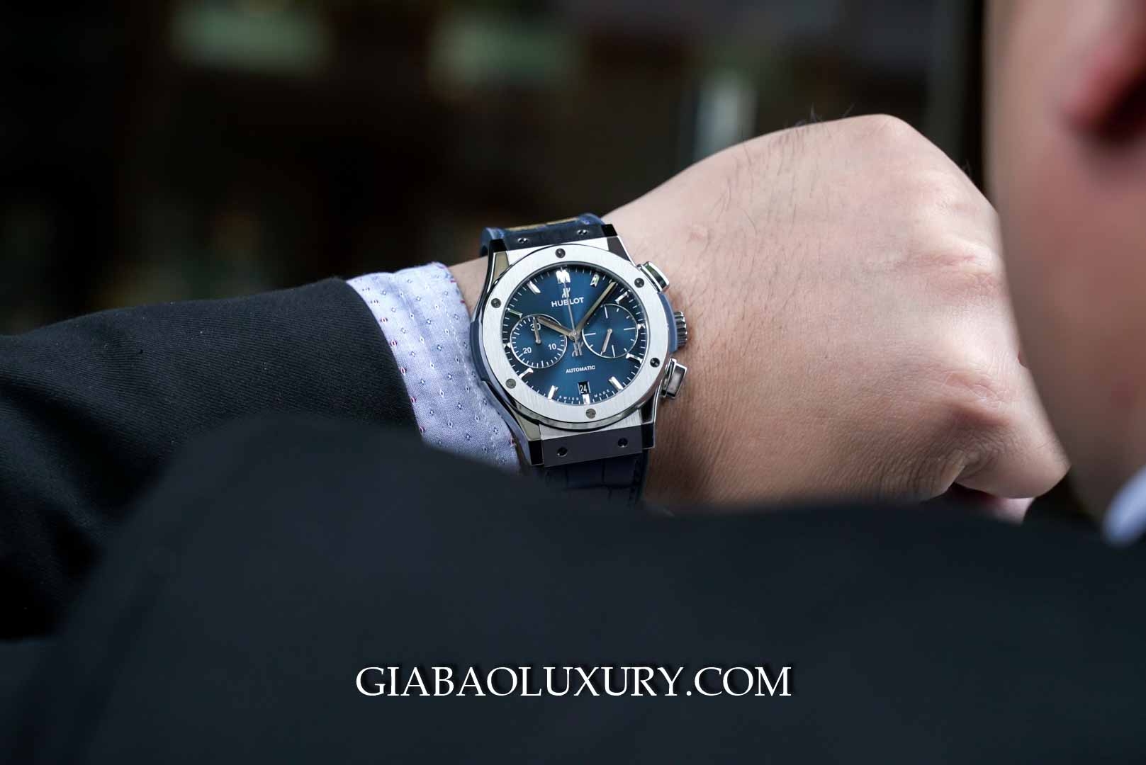 Đồng Hồ Hublot Classic Fusion Blue Chronograph Titanium 521.NX.7170.LR