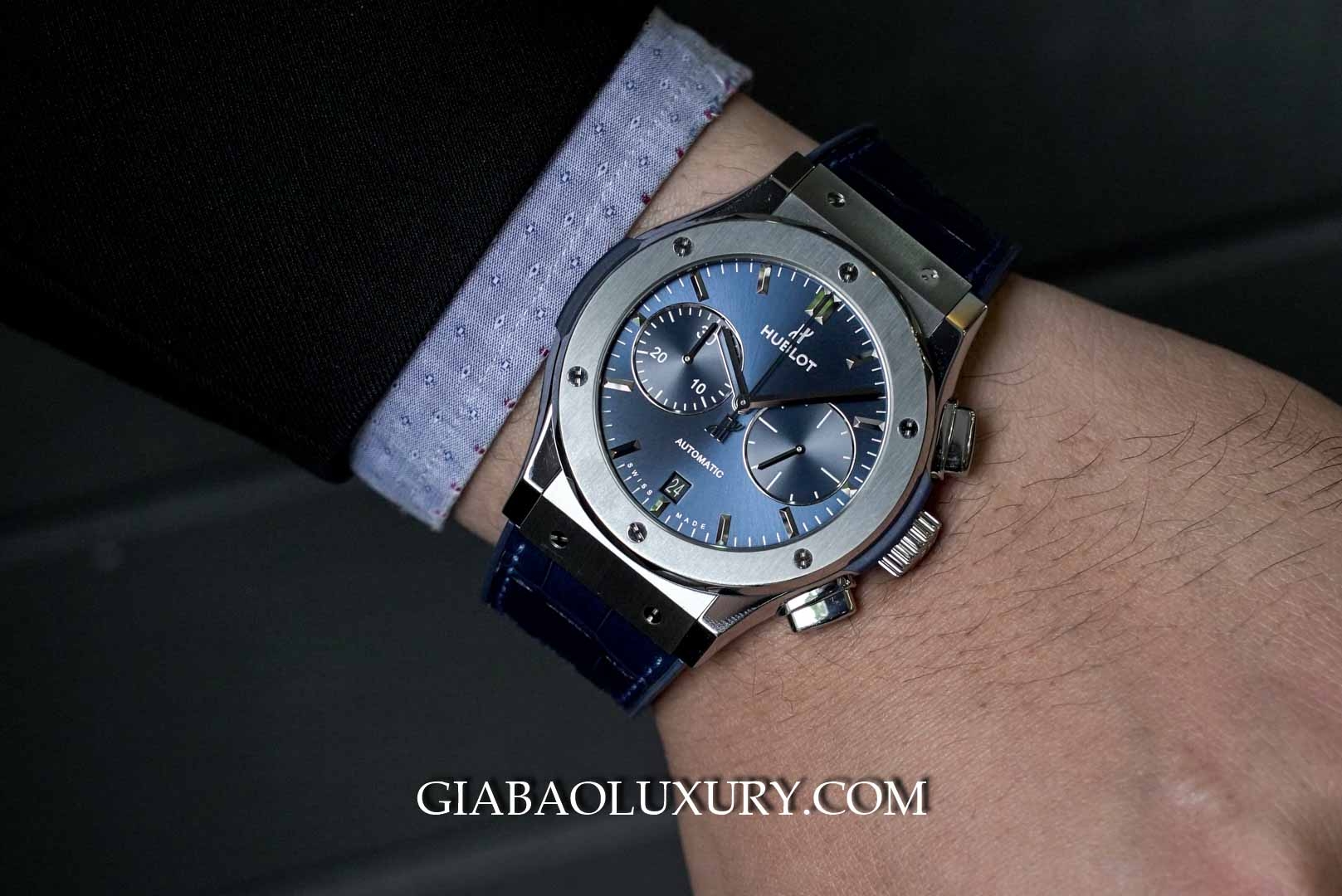 Đồng Hồ Hublot Classic Fusion Blue Chronograph Titanium