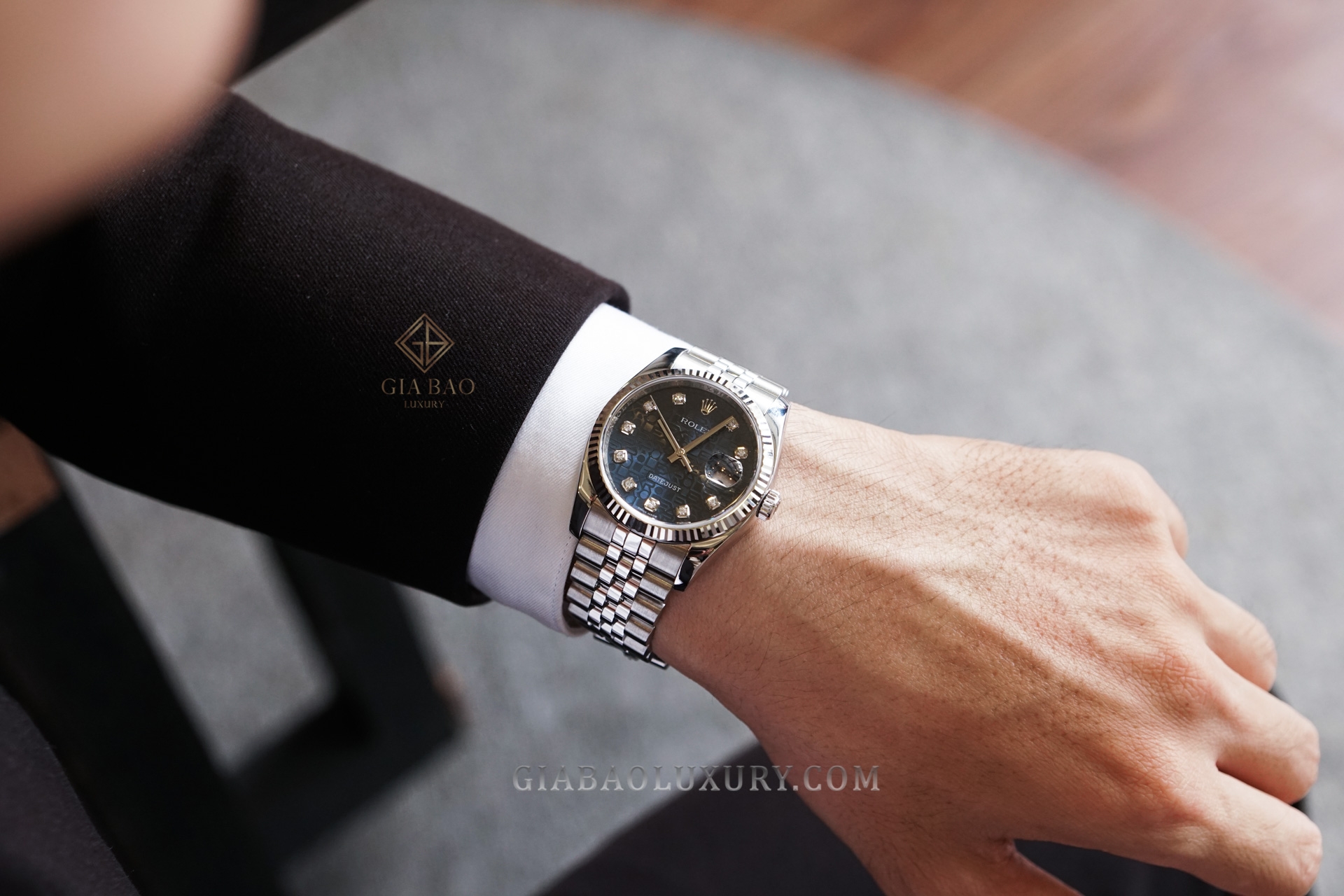 Đồng Hồ Rolex Datejust 36 116234 Mặt Số Vi Tính Xanh