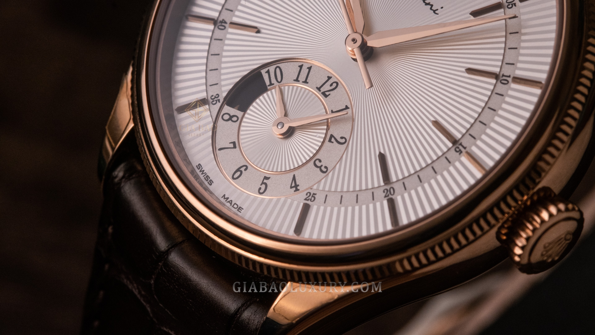 Đồng Hồ Rolex Cellini Dual Time 50525 Mặt Số Bạc
