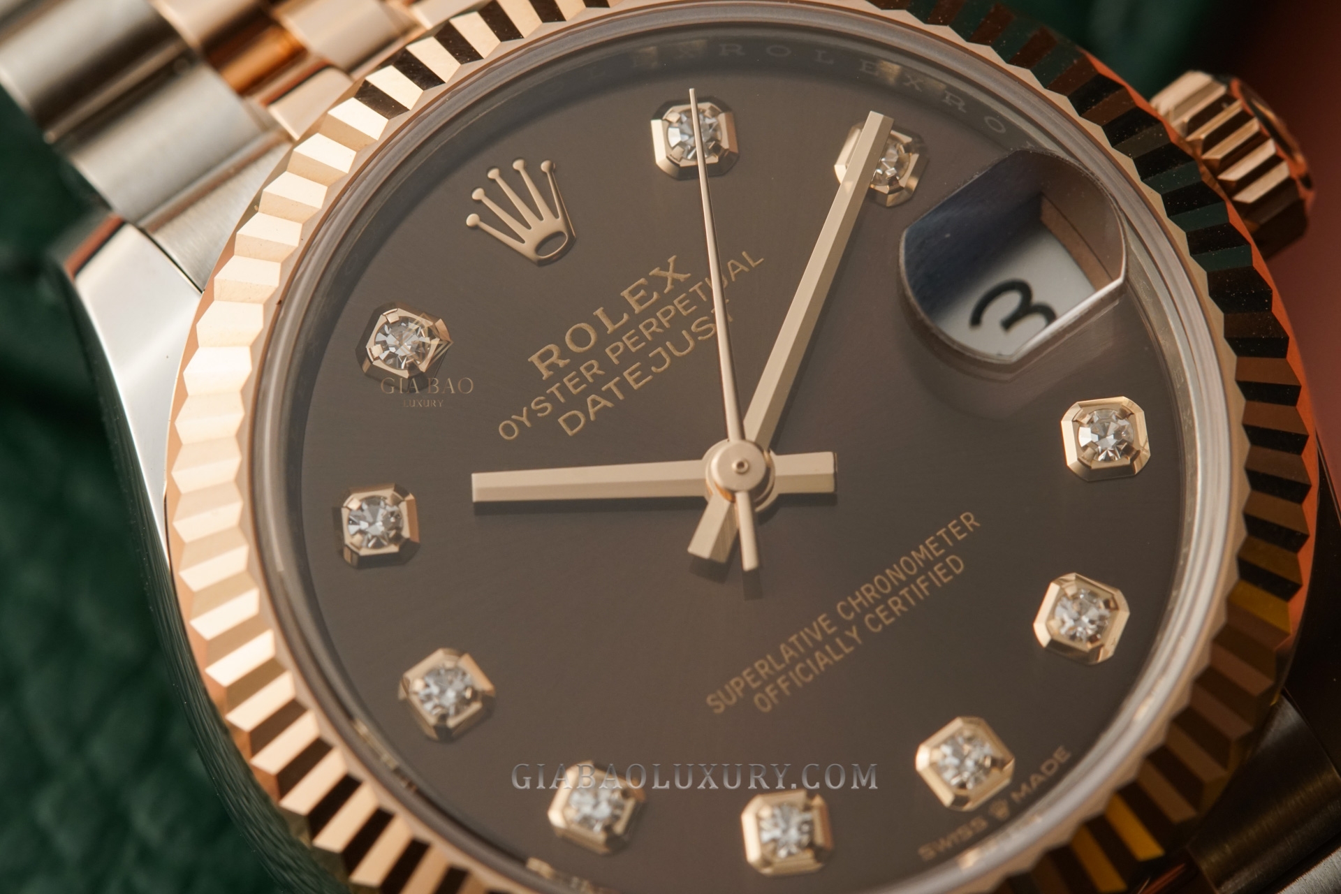 Đồng Hồ Rolex Datejust 31 278271 Mặt Số Chocolate Nạm Kim Cương