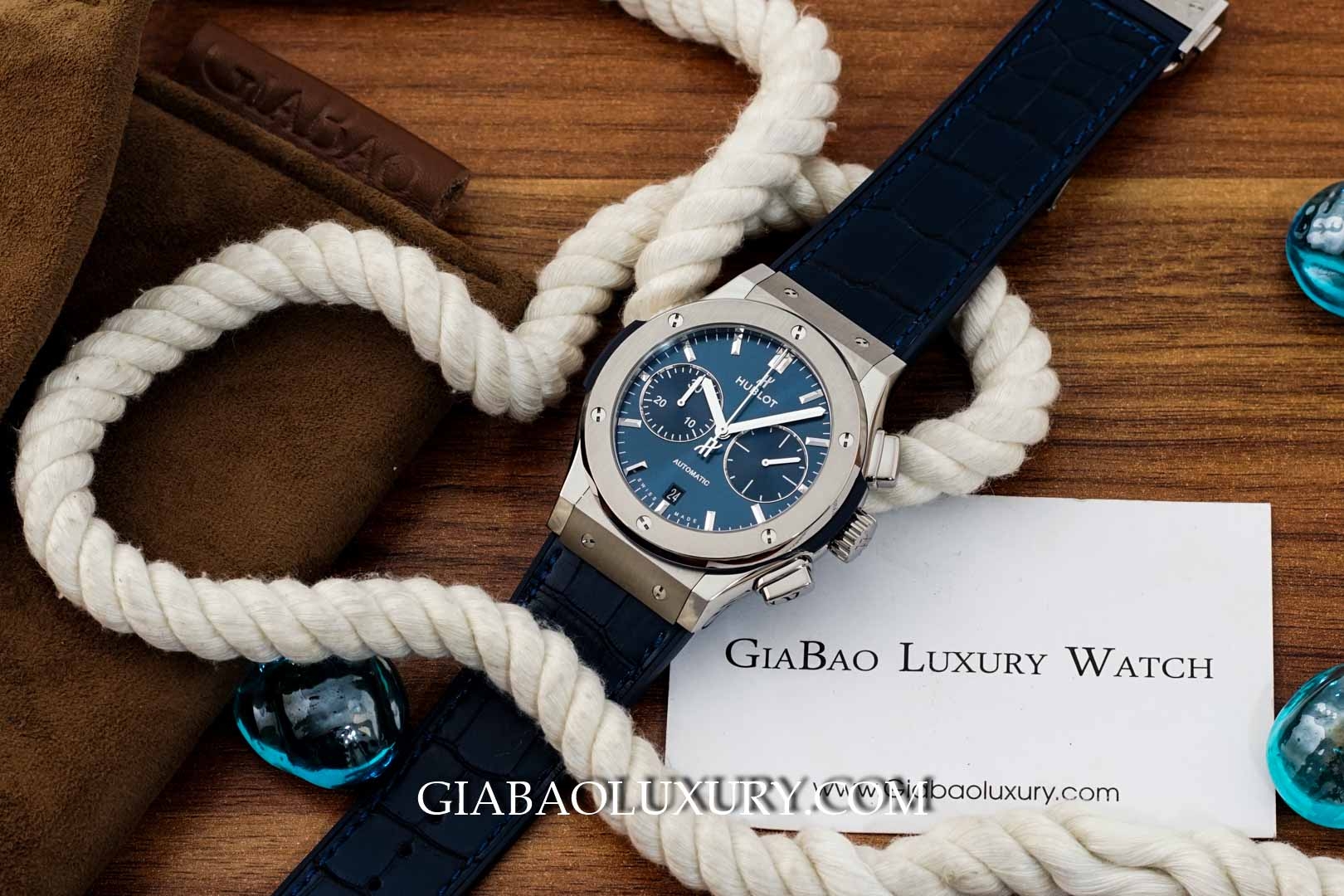 Đồng Hồ Hublot Classic Fusion Blue Chronograph Titanium