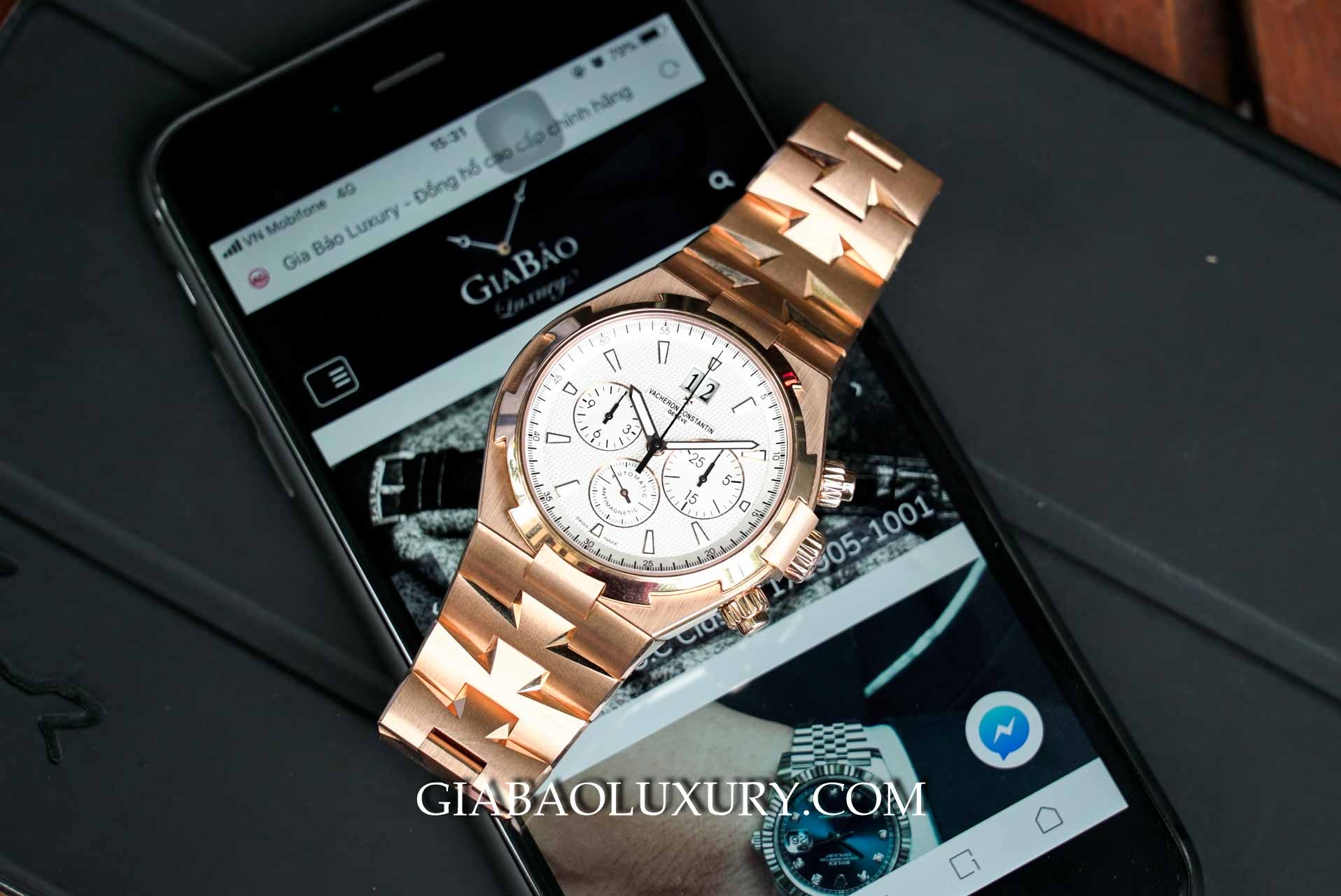 Đồng Hồ Vacheron Constantin Overseas Chronograph Rose Gold
