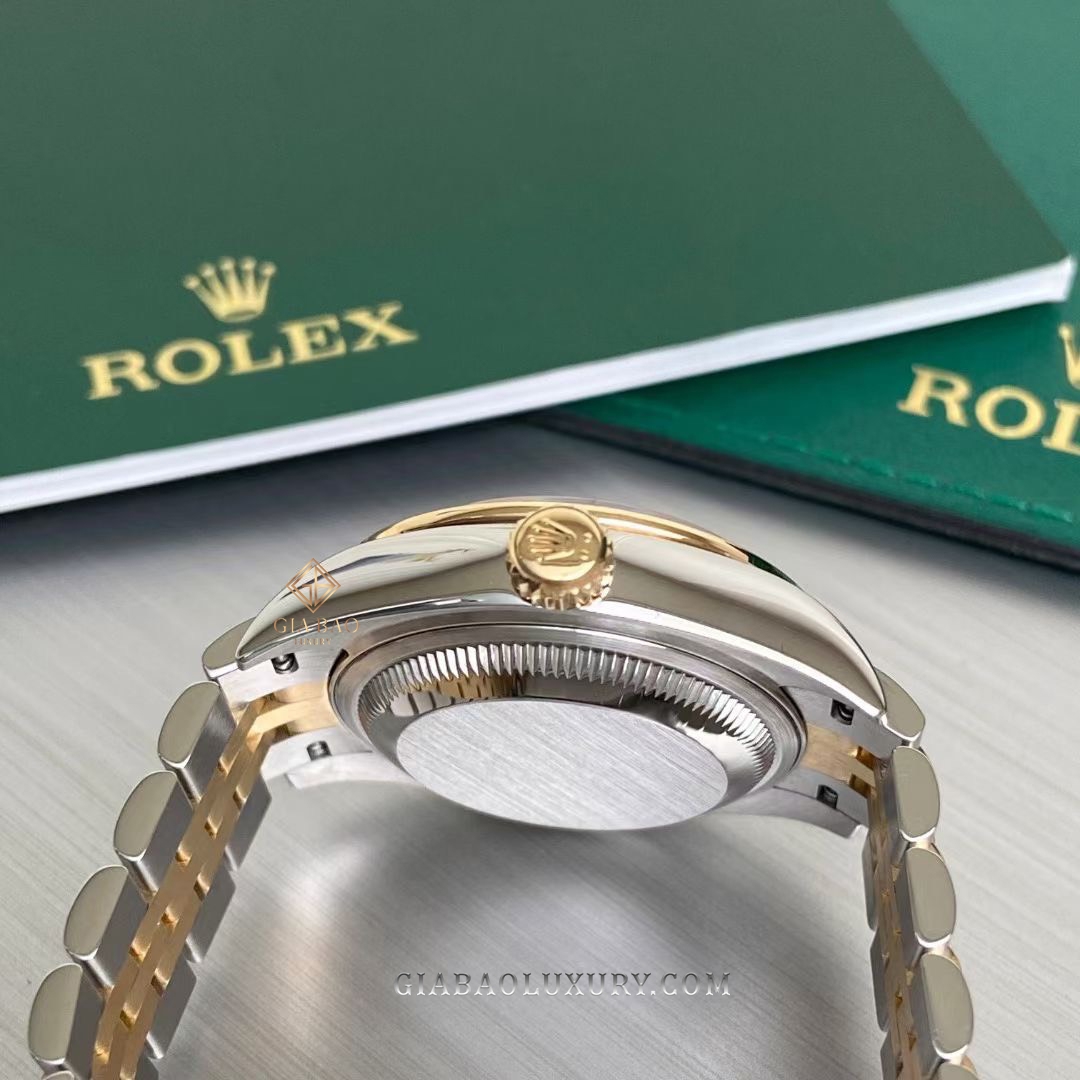 Đồng Hồ Rolex Lady Datejust 279383RBR Mặt Số Vàng Champagne Cọc Số Sao Dây Đeo Jubilee