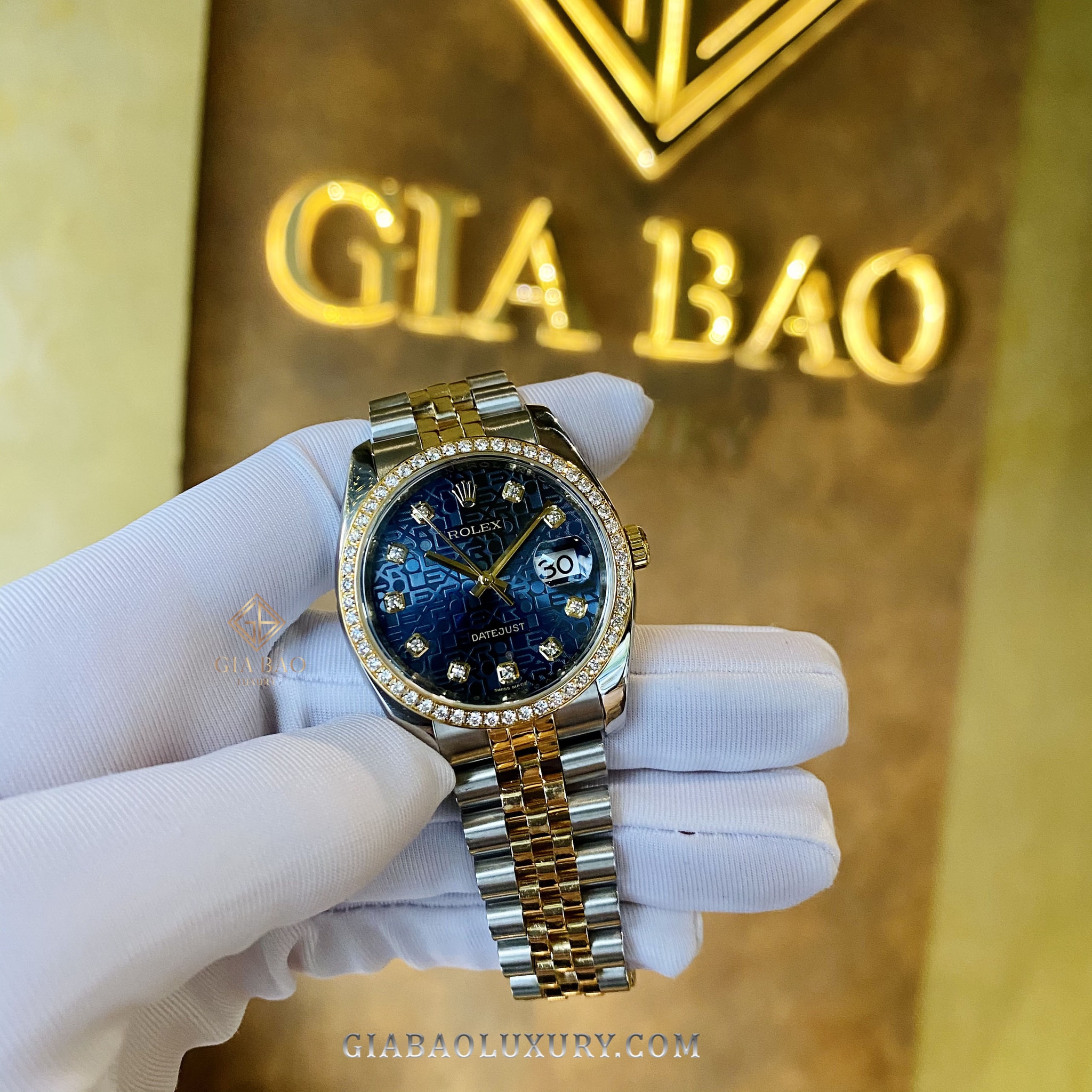 Đồng Hồ Rolex Datejust 36 116243 Mặt Số Vi Tính Xanh