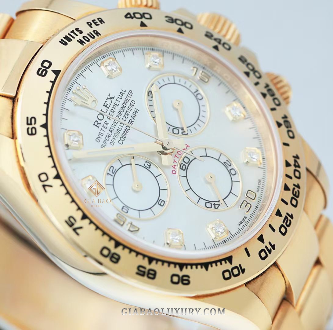 Đồng Hồ Rolex Cosmograph Daytona 116508 Mặt Số Vỏ Trai Trắng