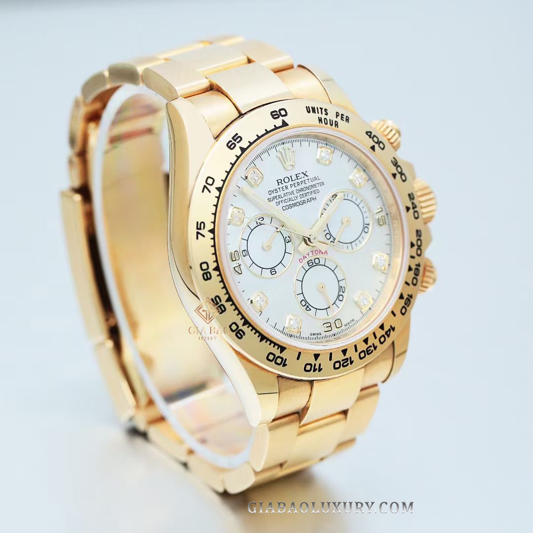 Đồng Hồ Rolex Cosmograph Daytona 116508 Mặt Số Vỏ Trai Trắng