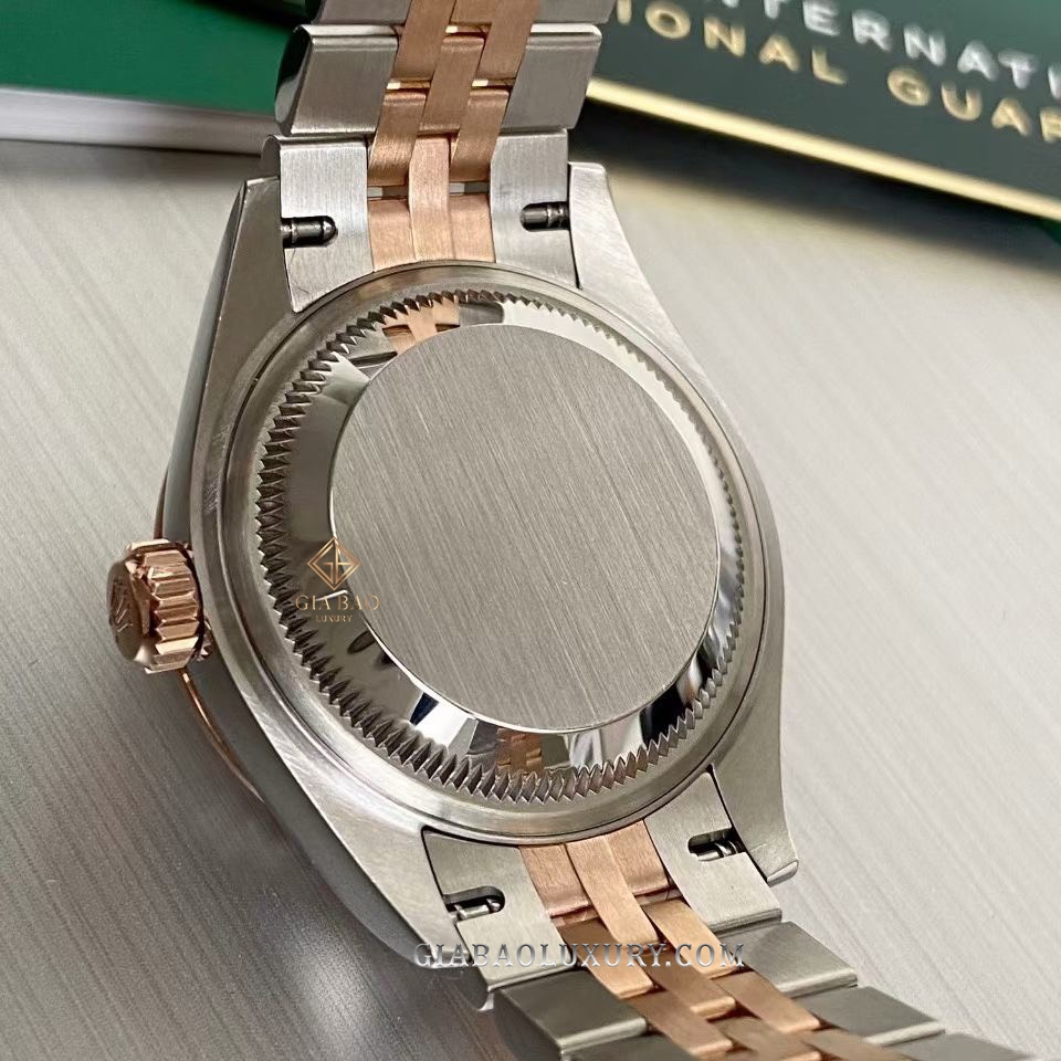 Đồng Hồ Rolex Lady-Datejust 279381RBR Mặt Xanh Oliu Cọc Số Kim Cương