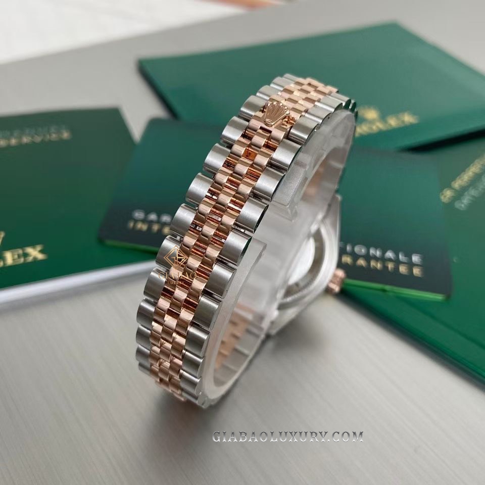 Đồng Hồ Rolex Lady-Datejust 279381RBR Mặt Xanh Oliu Cọc Số Kim Cương