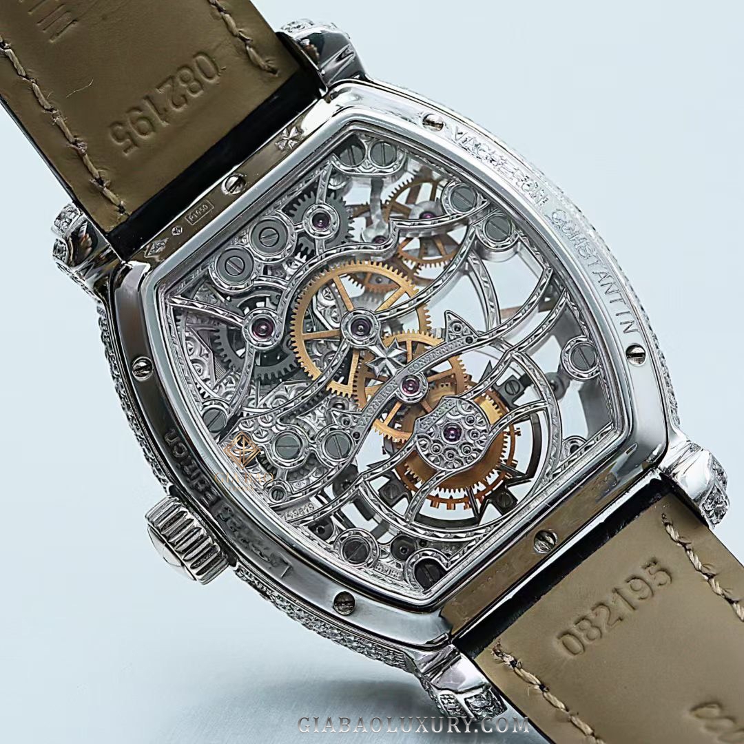 Đồng Hồ Vacheron Constantin Skeleton Tonneau Shape Tourbillon 30669/000P-8953