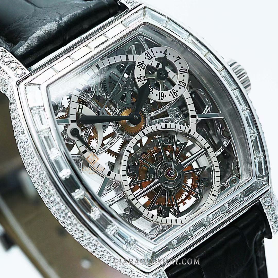 Đồng Hồ Vacheron Constantin Skeleton Tonneau Shape Tourbillon 30669/000P-8953