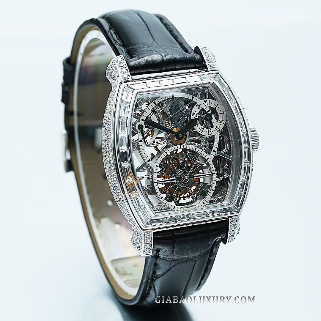 Đồng Hồ Vacheron Constantin Skeleton Tonneau Shape Tourbillon 30669/000P-8953