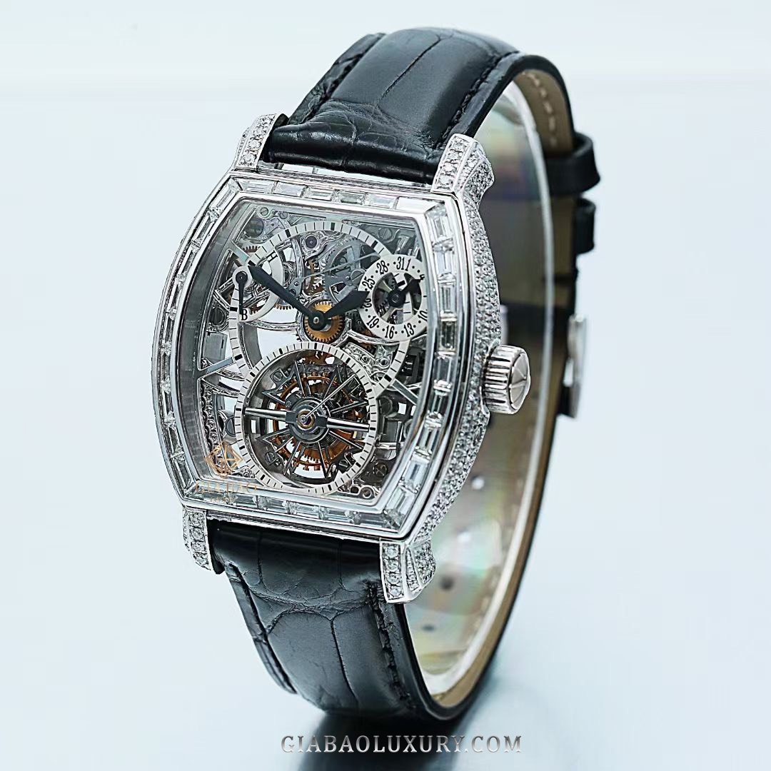 Đồng Hồ Vacheron Constantin Skeleton Tonneau Shape Tourbillon 30669/000P-8953