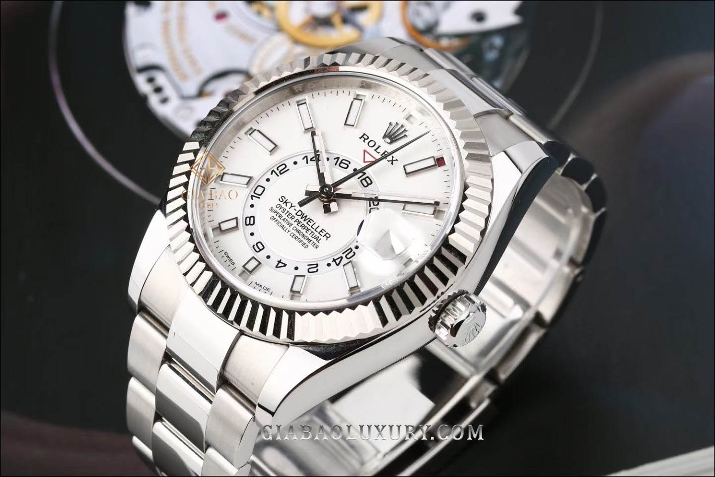 Đồng hồ Rolex Sky Dweller 326934 Mặt Số Trắng