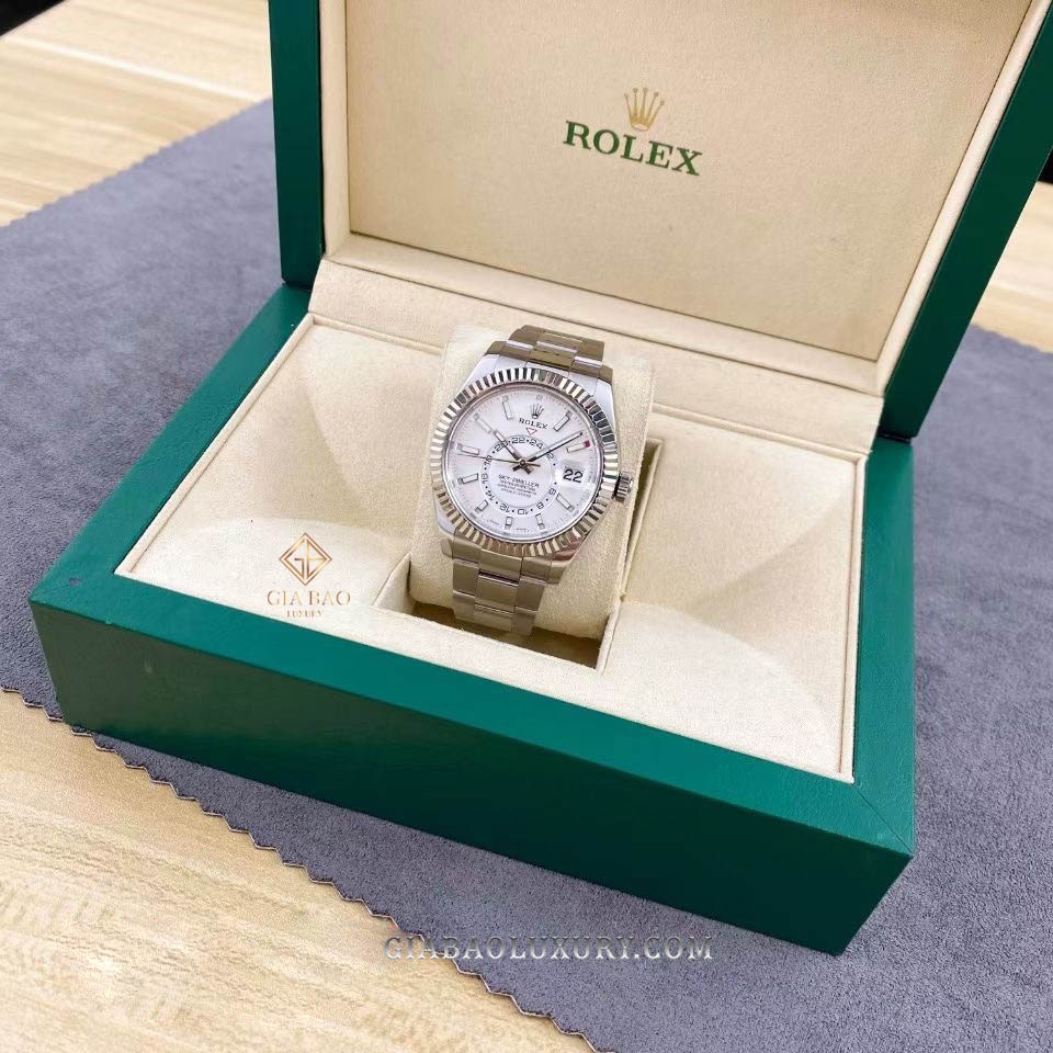 Đồng hồ Rolex Sky Dweller 326934 Mặt Số Trắng