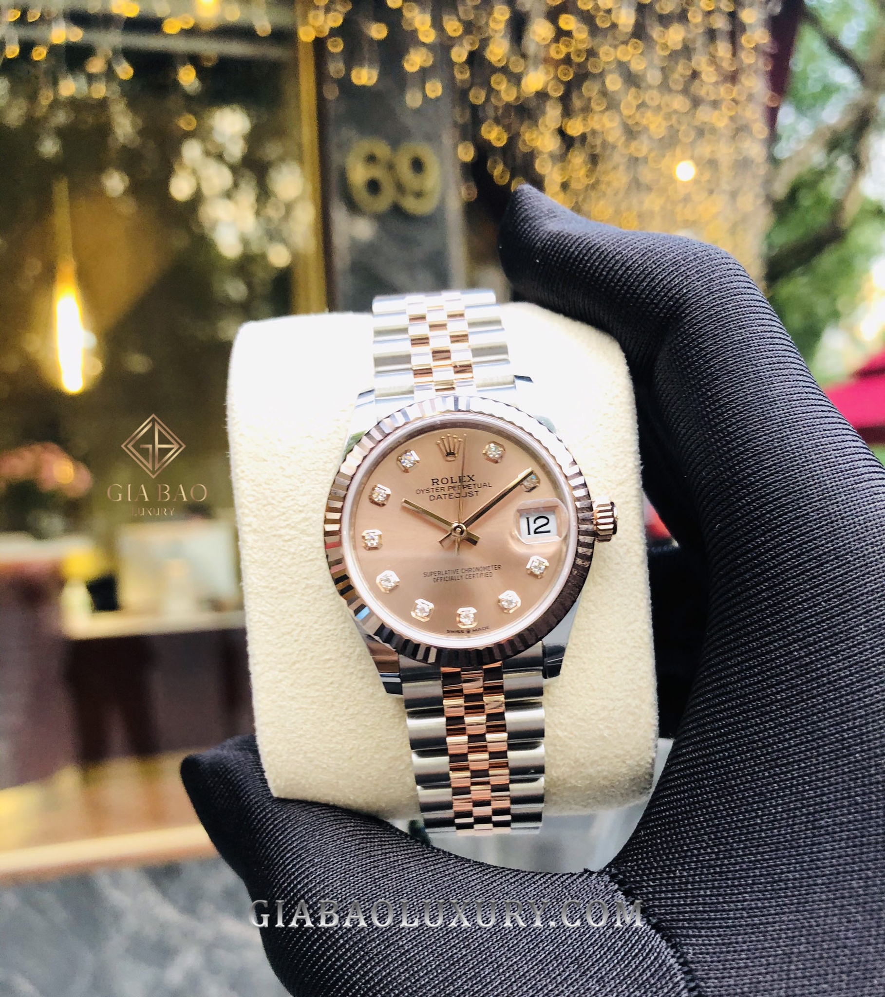 Đồng Hồ Rolex Datejust 31 278271 Mặt Số Hồng Nạm Kim Cương