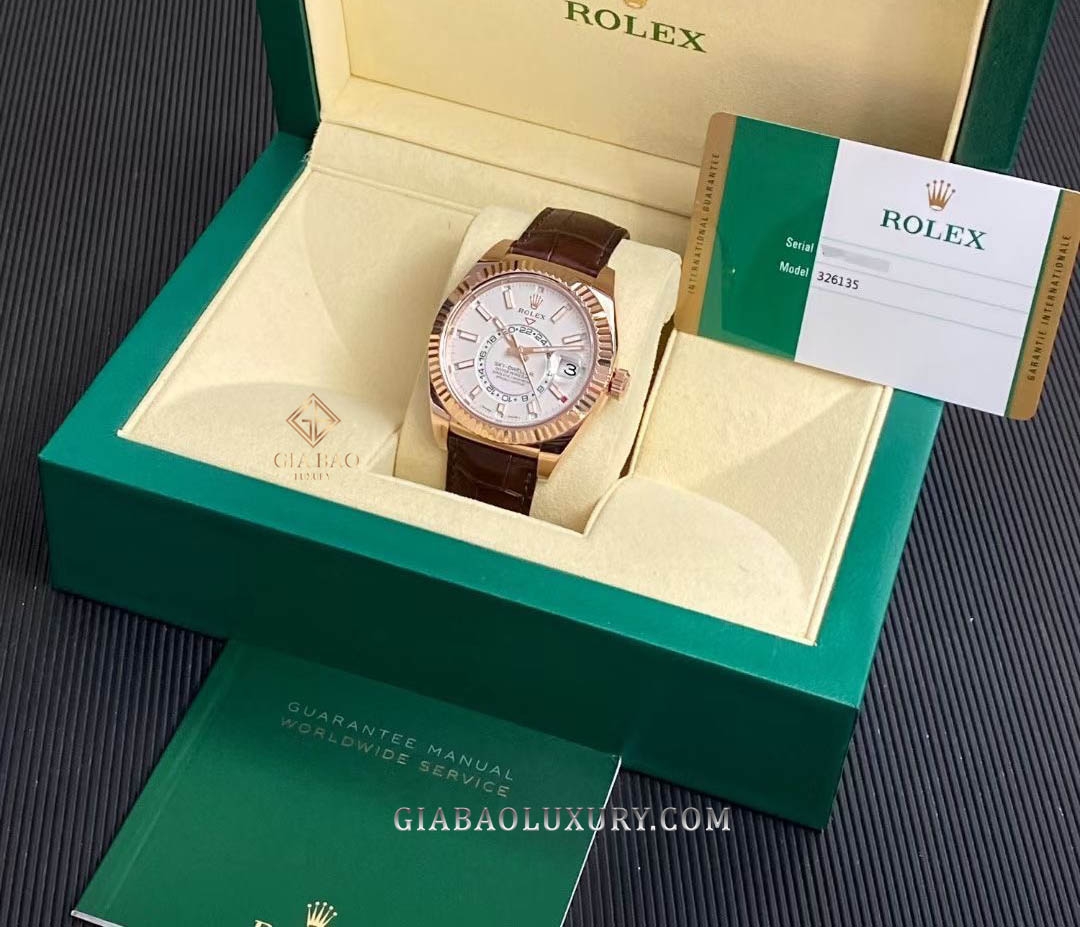 Đồng hồ Rolex Sky-Dweller 326135 Mặt Số Trắng