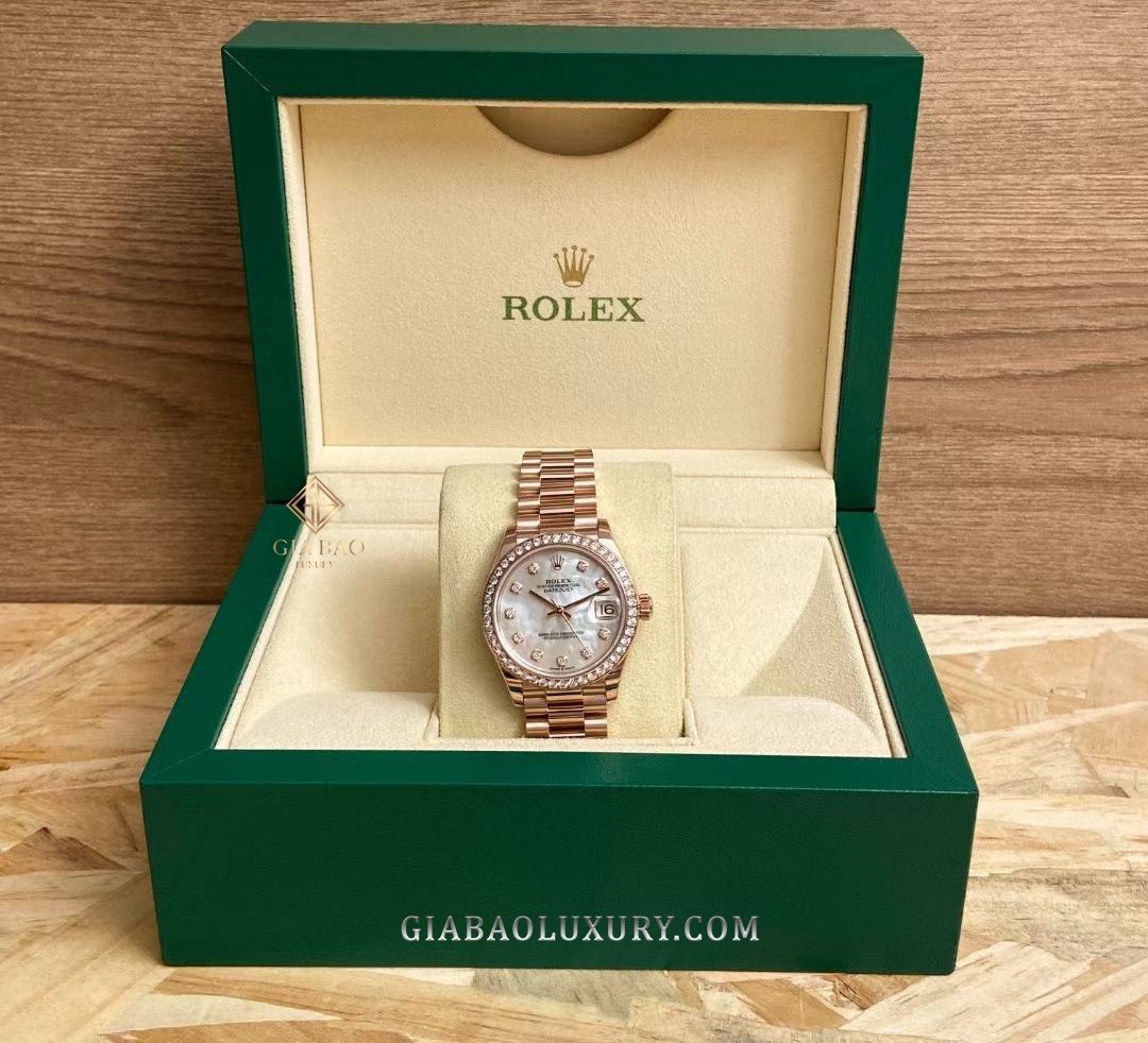 Đồng hồ Rolex Lady-Datejust 278285RBR Mặt Khảm Trai