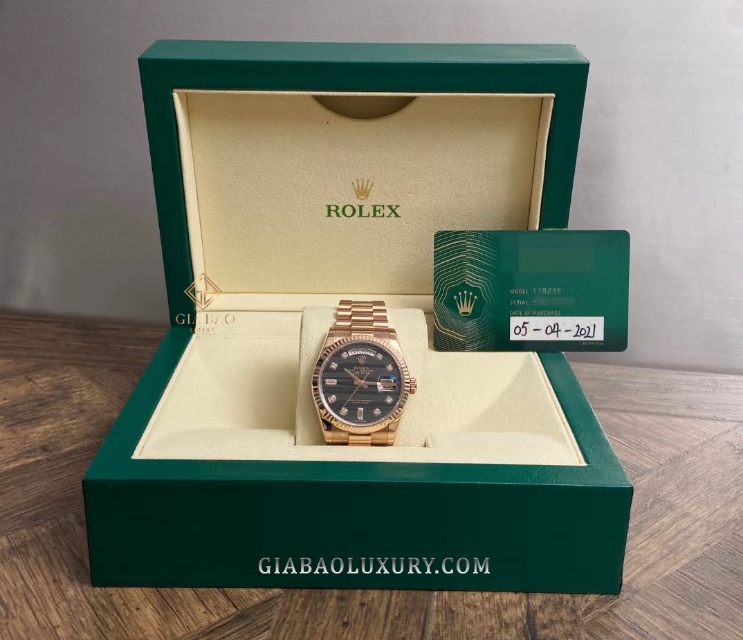 Đồng Hồ Rolex Day-Date 36 118235 Mặt Số Ferit