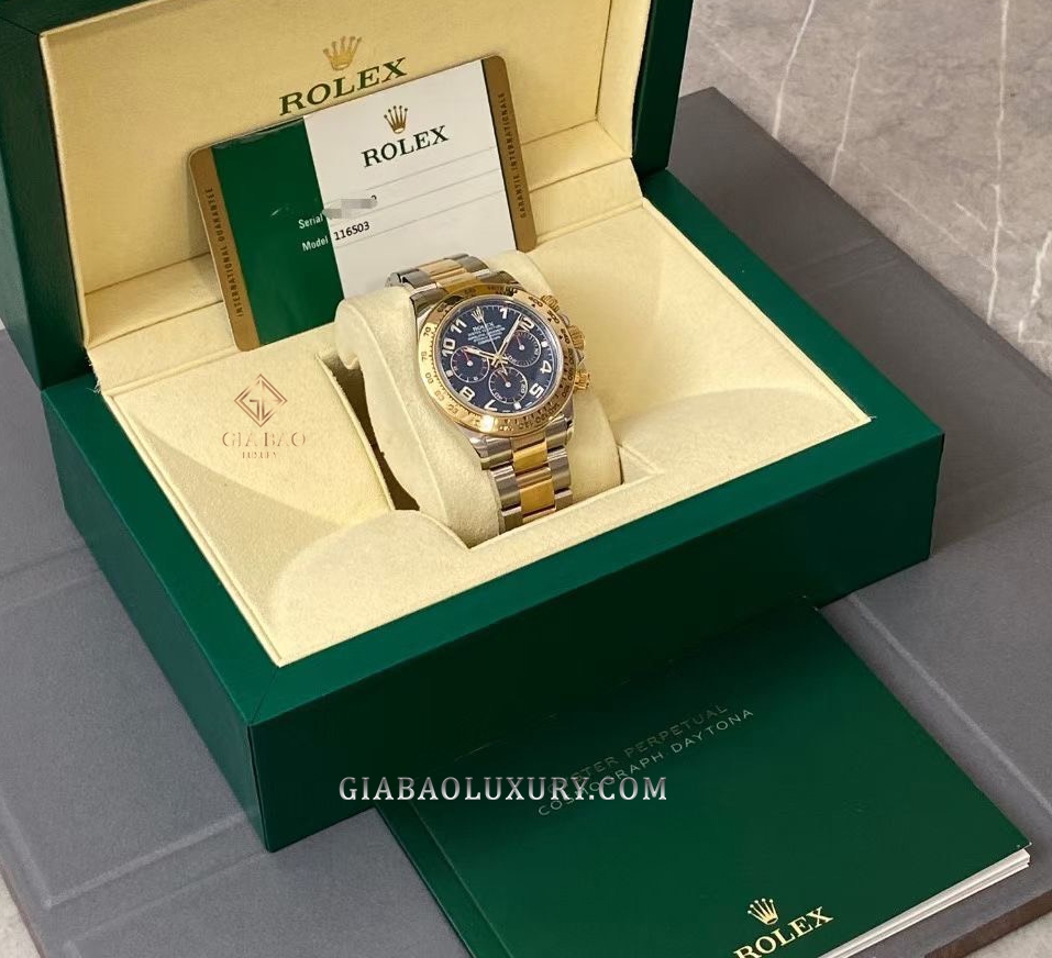 Đồng Hồ Rolex Cosmograph Daytona 116503 Mặt Số Xanh Dương