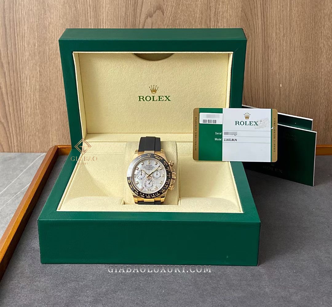 Đồng Hồ Rolex Cosmograph Daytona 116518LN Mặt Số Vỏ Trai Trắng