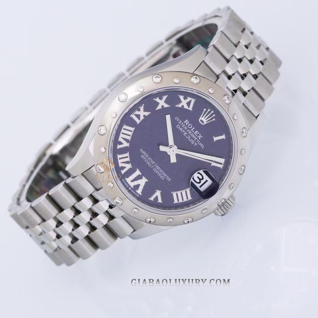 Đồng Hồ Rolex Datejust 31 278344RBR Mặt Số Tím Dây Đeo Jubilee