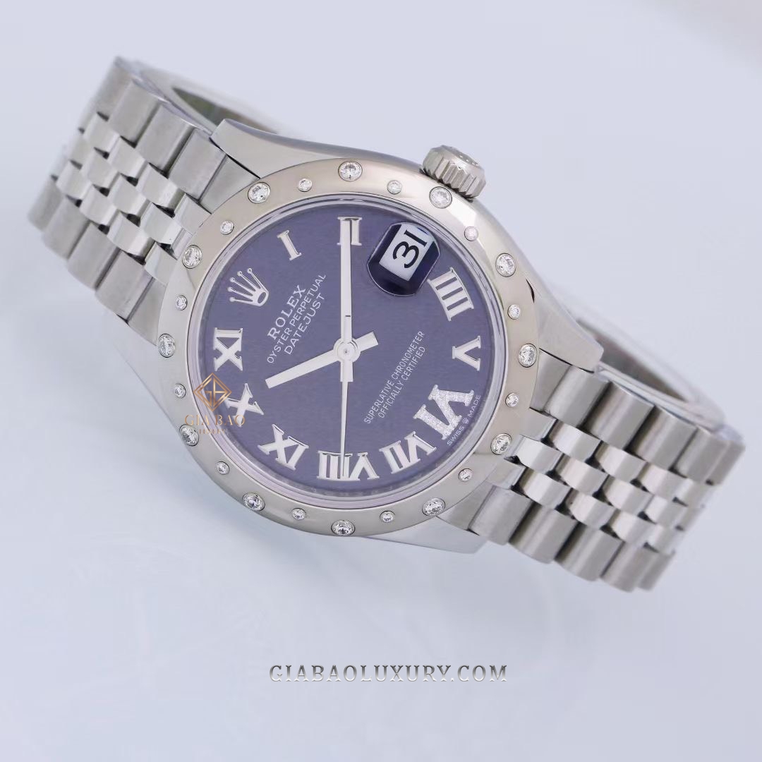 Đồng Hồ Rolex Datejust 31 278344RBR Mặt Số Tím Dây Đeo Jubilee