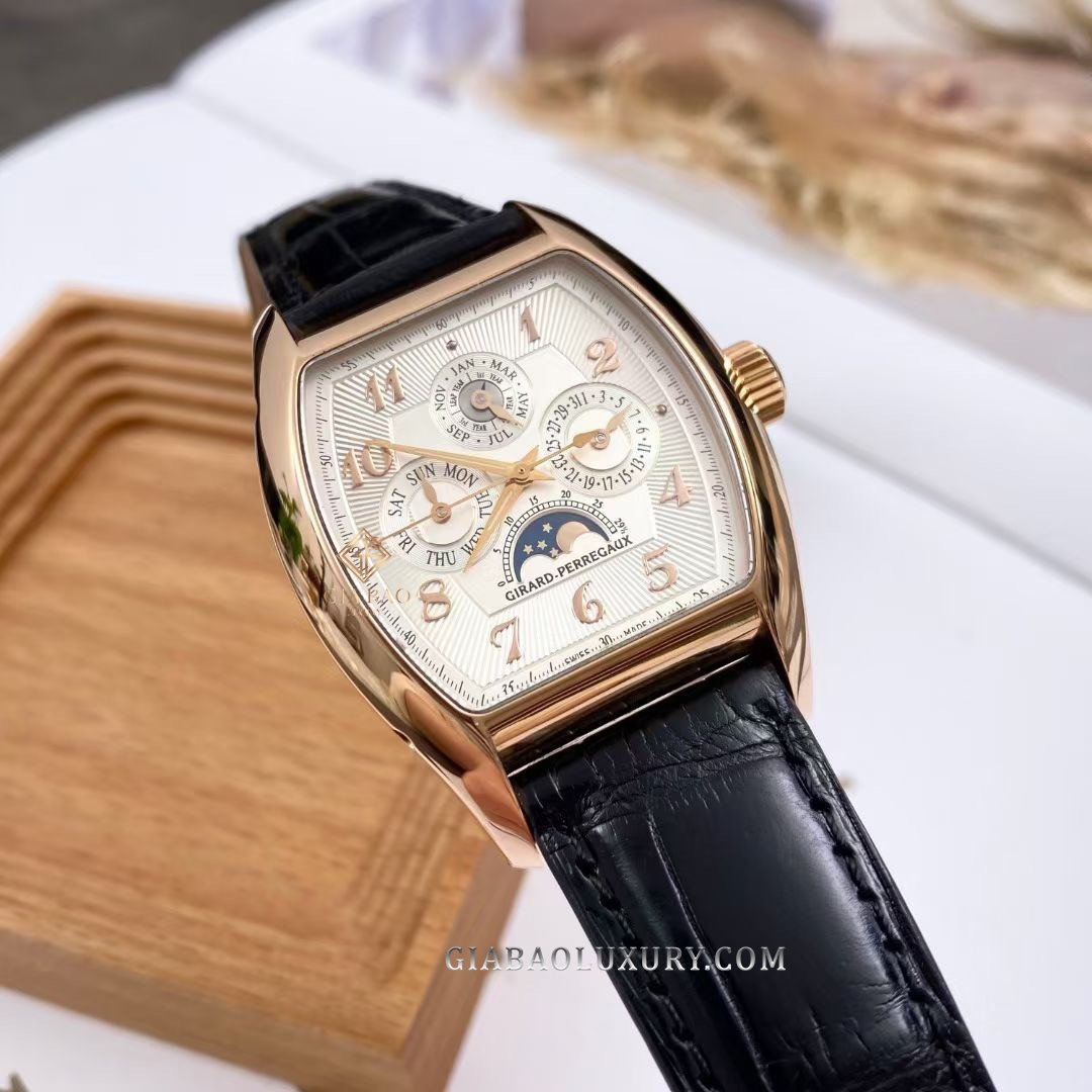 Đồng Hồ Girard - Perrgaux Richeville Perpetual Calendar 18k Rose Gold