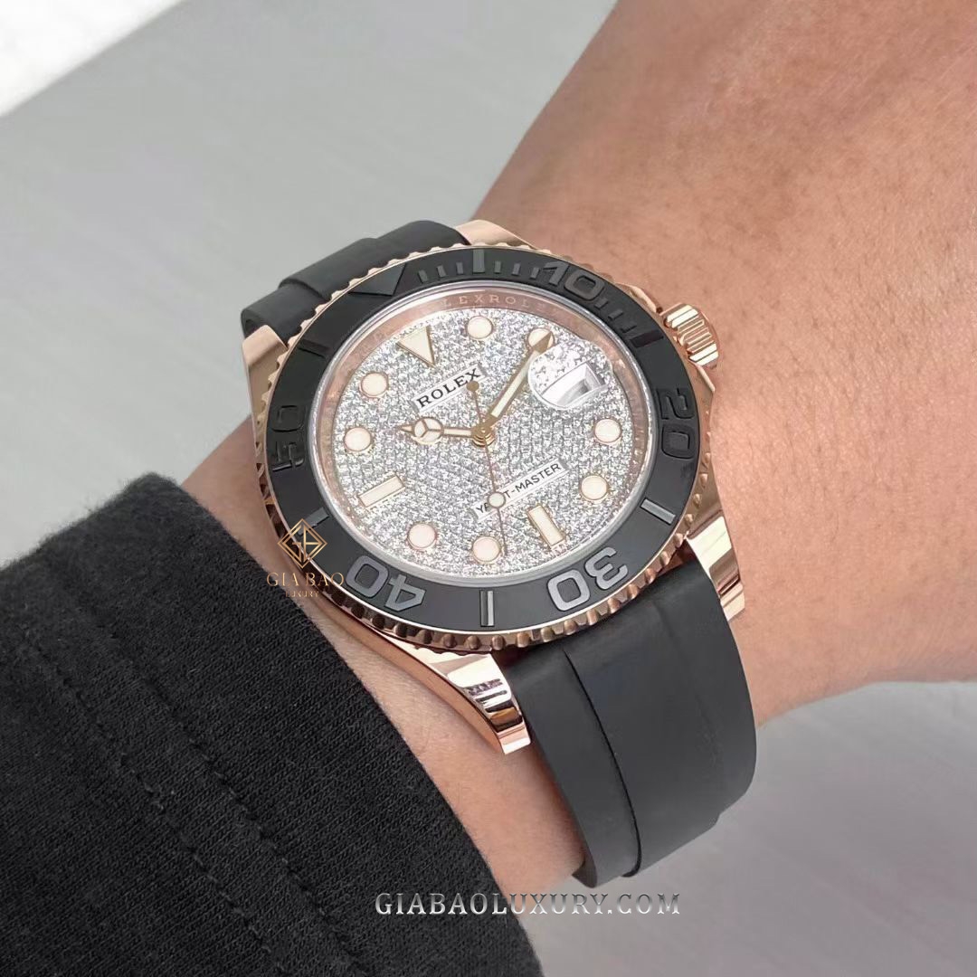 Đồng Hồ Rolex Yacht-Master 116655 Mặt Số Khảm Kim Cương
