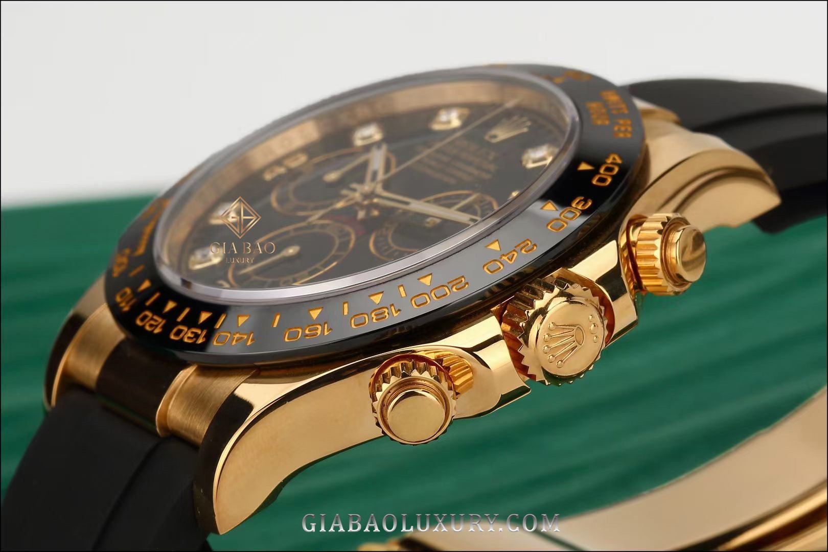 Đồng Hồ Rolex Cosmograph Daytona 116518LN Mặt Số Đen Nạm Kim Cương