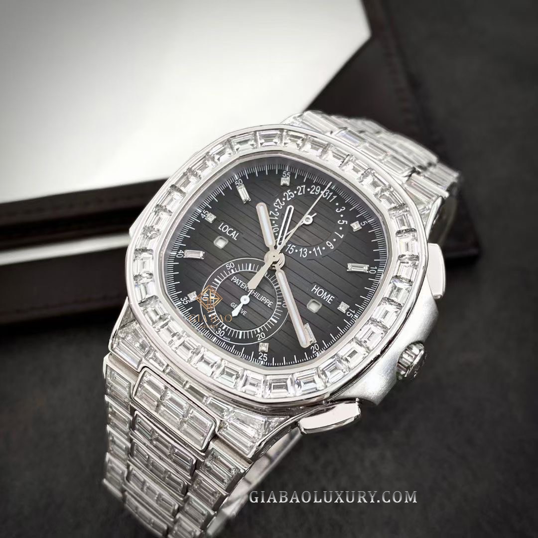 Đồng Hồ Patek Philippe Nautilus White Gold & Diamond Black 5990/1400G-001