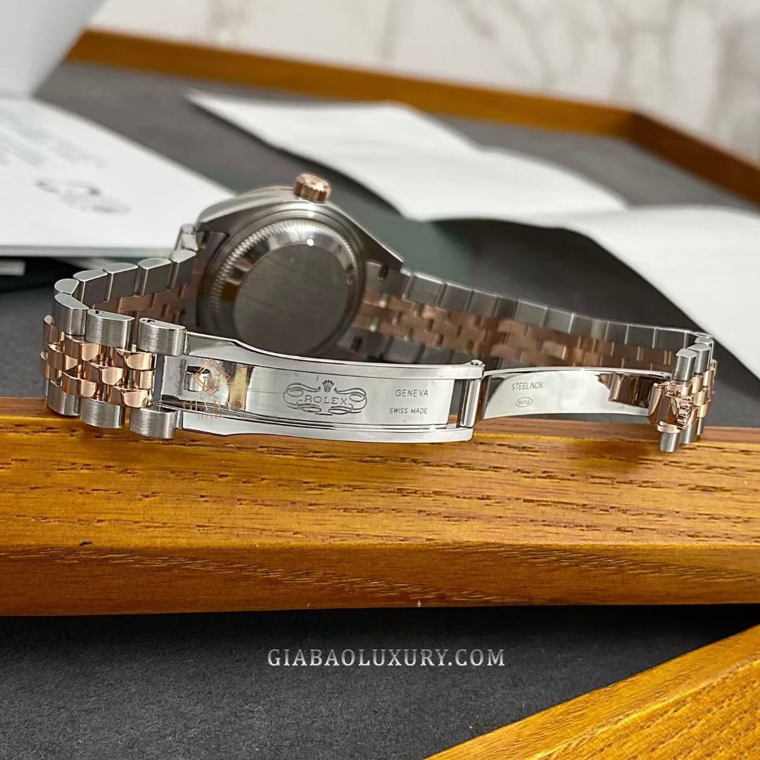 Đồng Hồ Rolex Lady-Datejust 279381RBR Mặt Số Tím Nạm Kim Cương