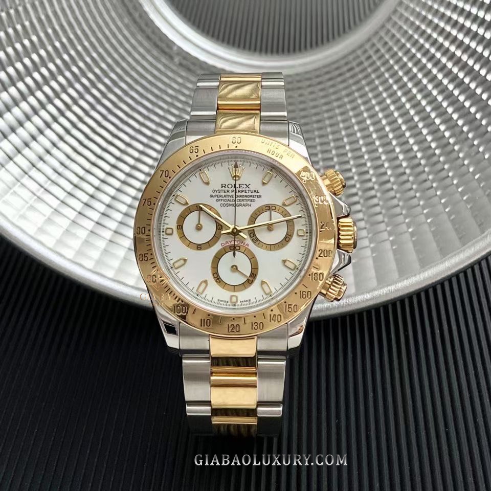 Đồng Hồ Rolex Cosmograph Daytona 116523 Mặt Số Trắng 