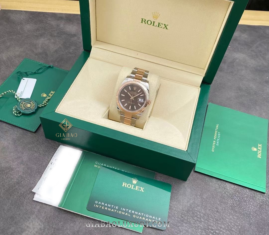 Đồng Hồ Rolex Datejust 41 126331 Mặt Số Chocolate Dây Đeo Oyster