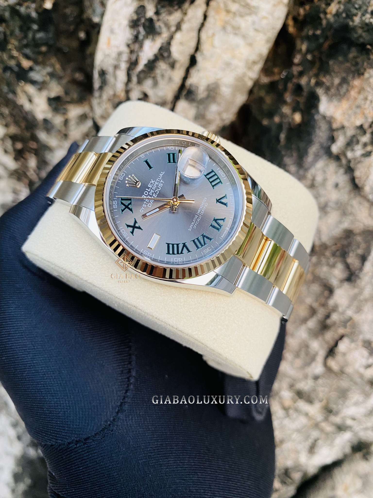 Đồng Hồ Rolex Datejust 36 126233 Mặt Số Slate Cọc Số La Mã Dây Đeo Oyster