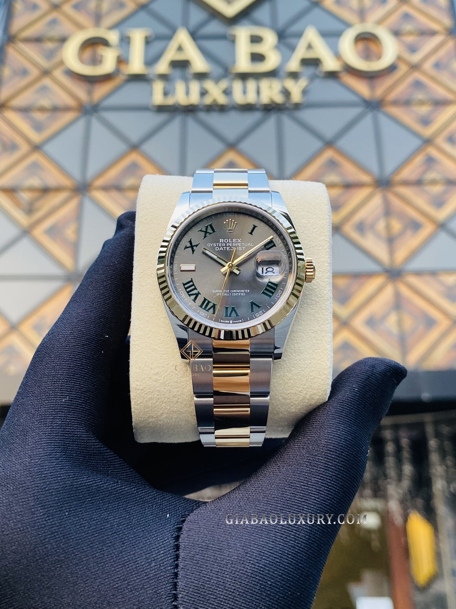 Đồng Hồ Rolex Datejust 36 126233 Mặt Số Slate Cọc Số La Mã Dây Đeo Oyster