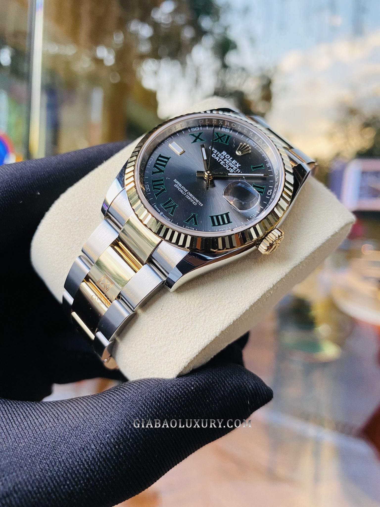 Đồng Hồ Rolex Datejust 36 126233 Mặt Số Slate Cọc Số La Mã Dây Đeo Oyster