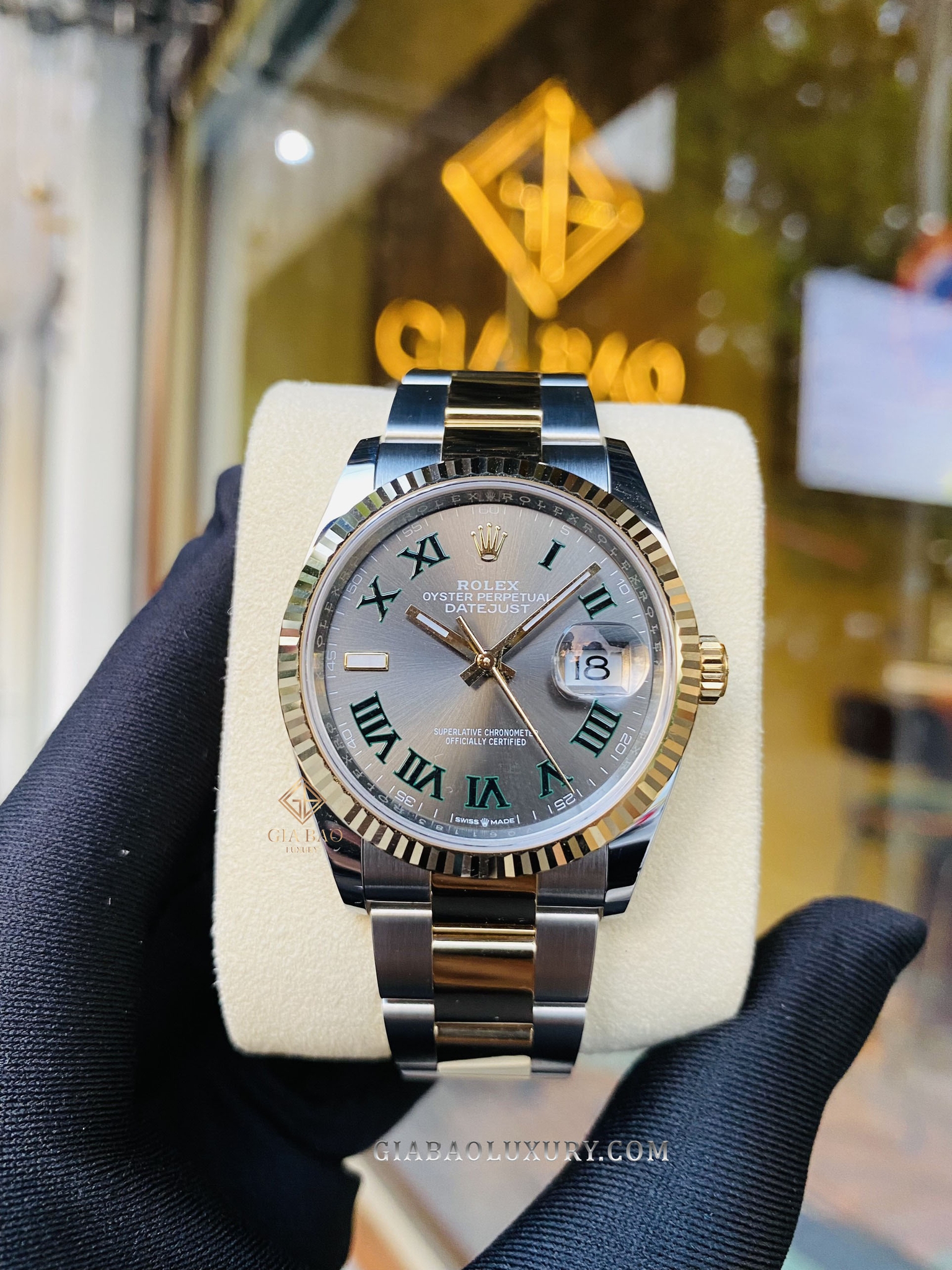 Đồng Hồ Rolex Datejust 36 126233 Mặt Số Slate Cọc Số La Mã Dây Đeo Oyster
