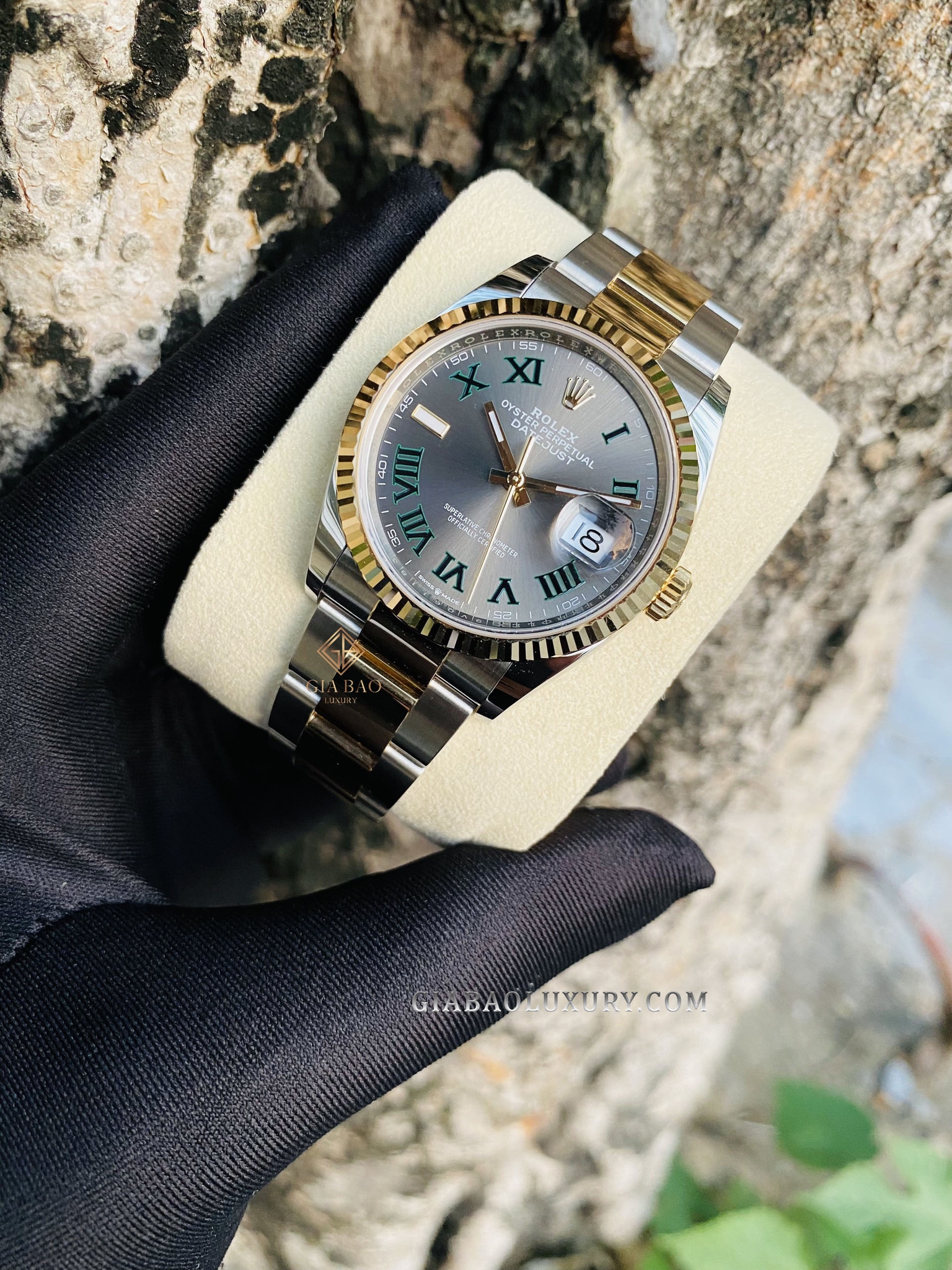 Đồng Hồ Rolex Datejust 36 126233 Mặt Số Slate Cọc Số La Mã Dây Đeo Oyster