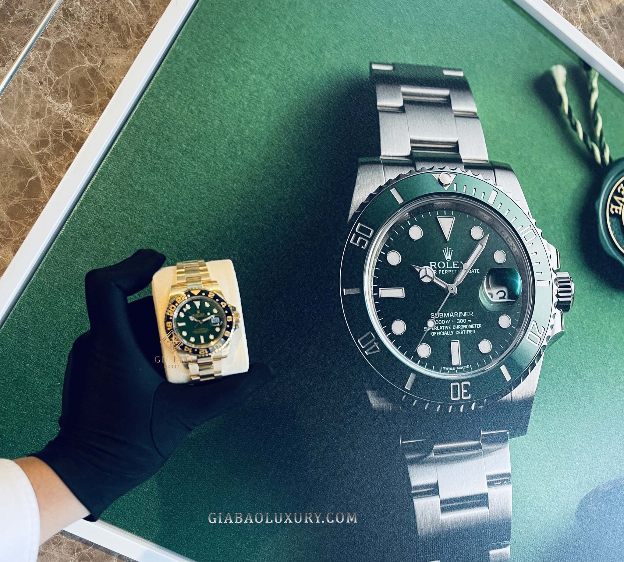 Đồng Hồ Rolex GMT Master II 116718LN Mặt Số Xanh Lá