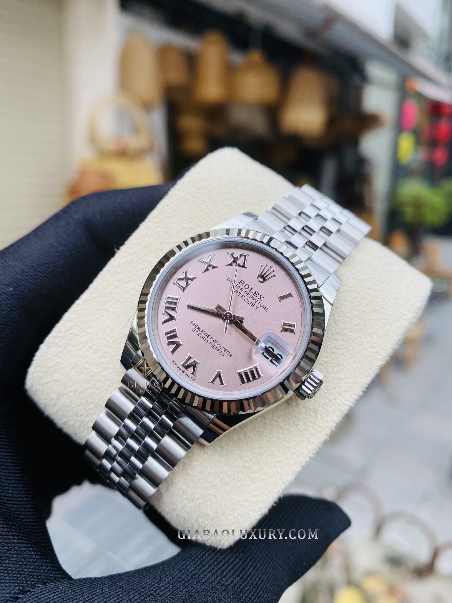 Đồng Hồ Rolex Datejust 31 278240 Mặt Số Hồng Cọc Số La Mã