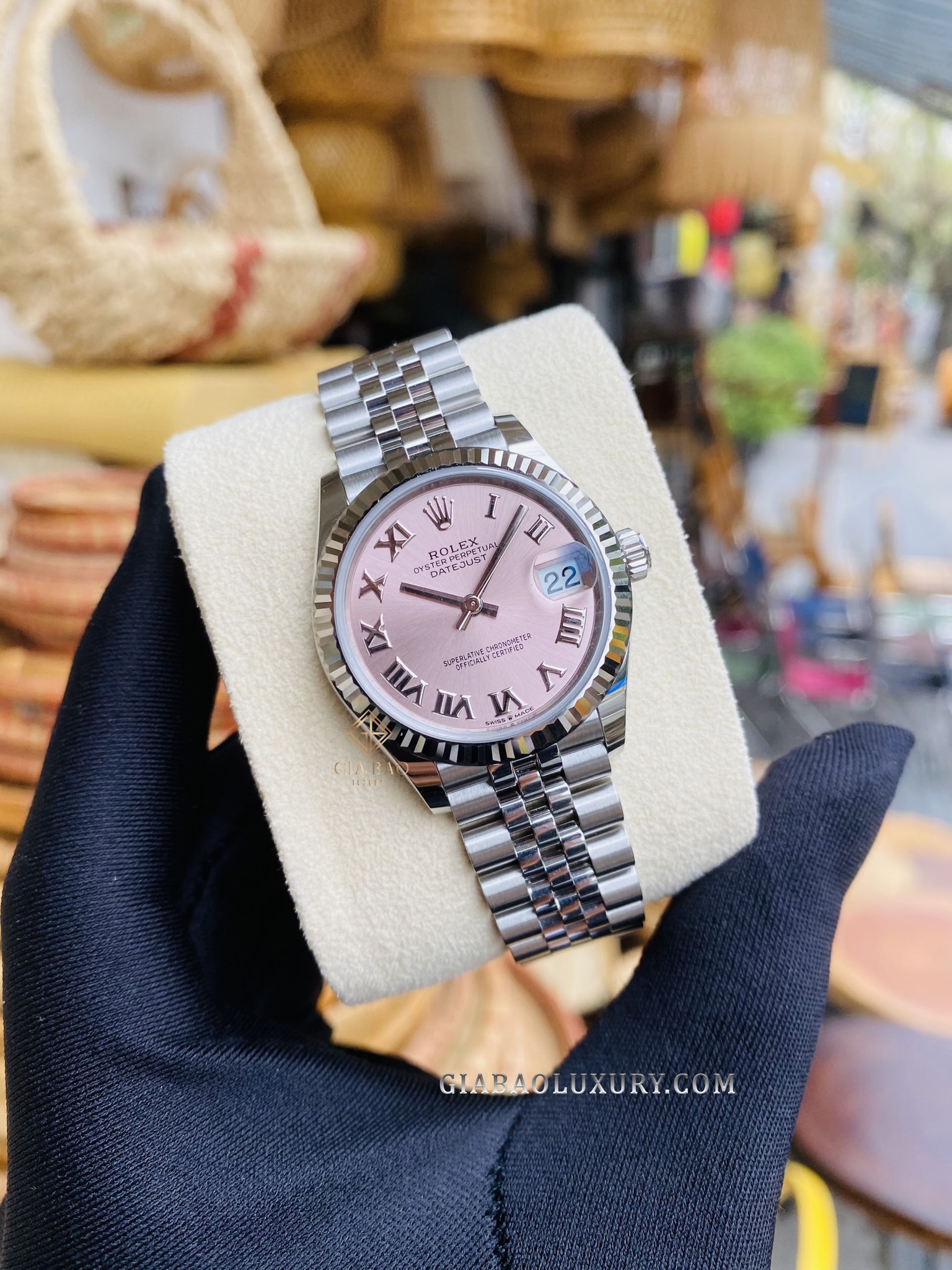 Đồng Hồ Rolex Datejust 31 278240 Mặt Số Hồng Cọc Số La Mã