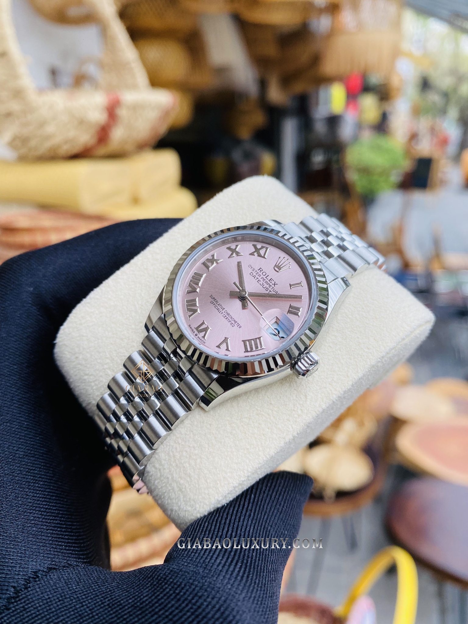 Đồng Hồ Rolex Datejust 31 278240 Mặt Số Hồng Cọc Số La Mã