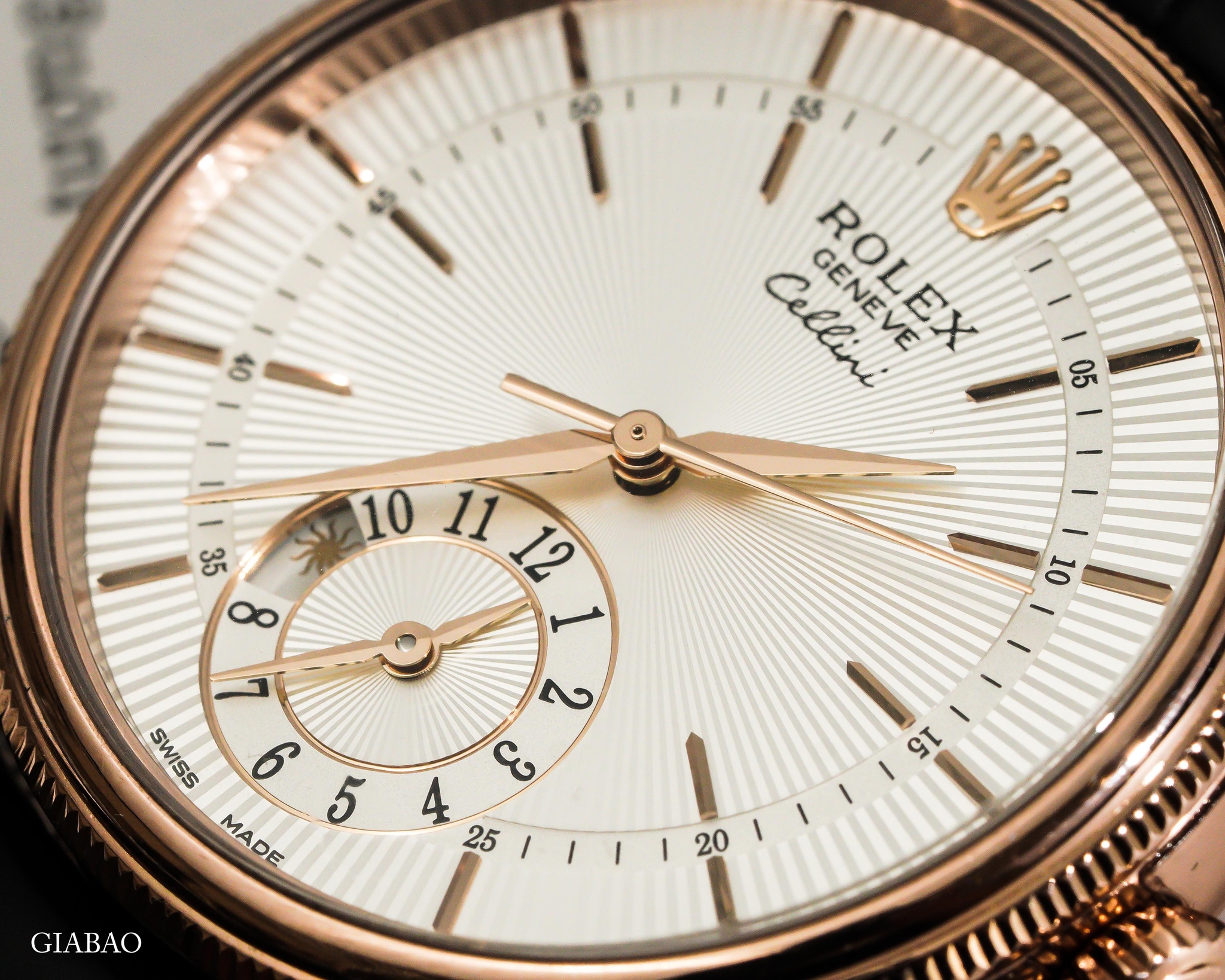 Đồng Hồ Rolex Cellini Dual Time 50525 Mặt Số Bạc 