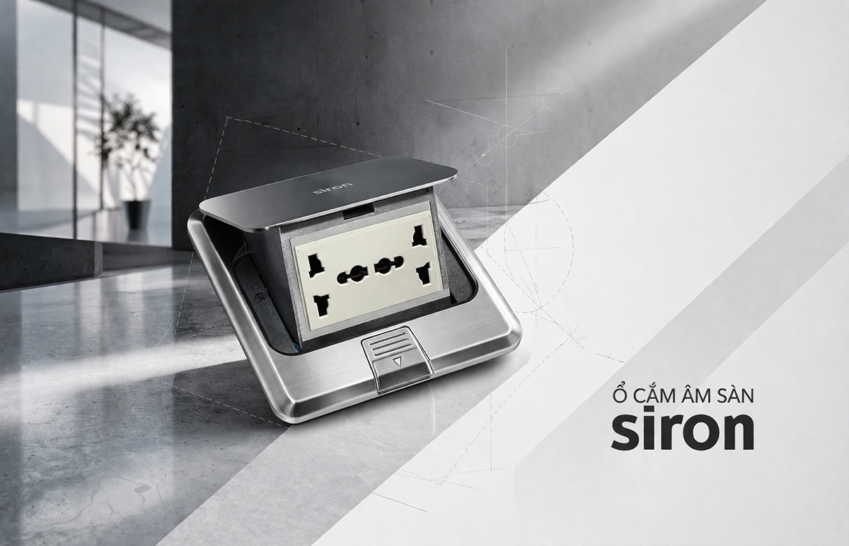 Ổ cắm âm sàn Siron