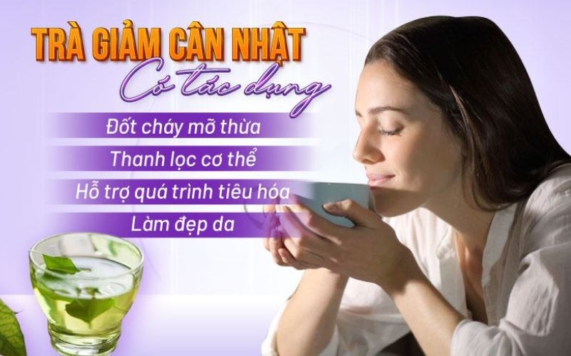 cách dùng trà giảm cân nhật