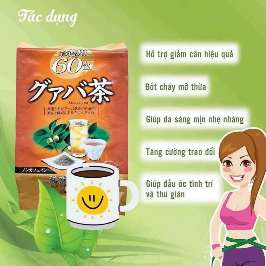 Trà giảm cân tinh chất lá ổi Orihiro Guava
